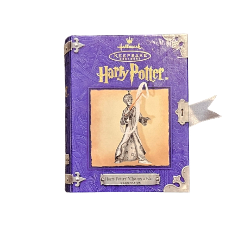 *NWOT Hallmark Harry Potter Chooses a Wand Pewter Keepsake Ornament